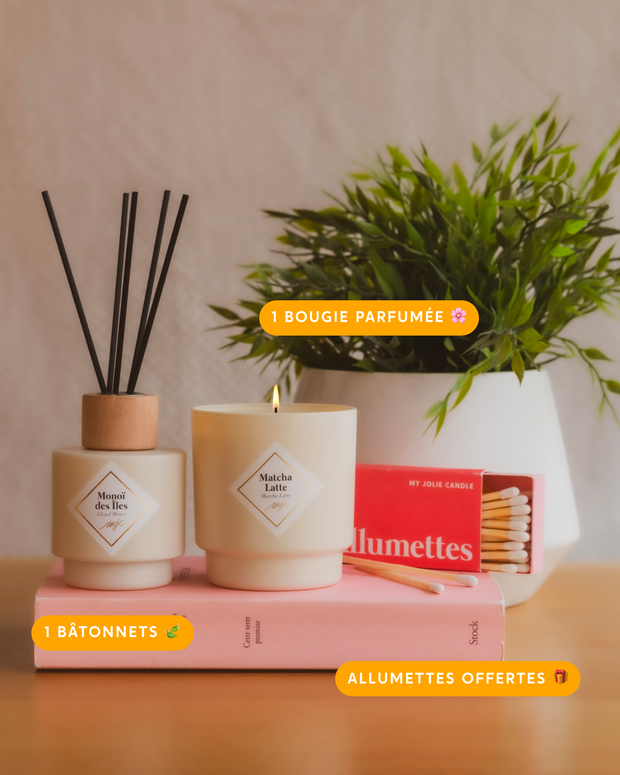 Duo bougie et bouquet parfumés
